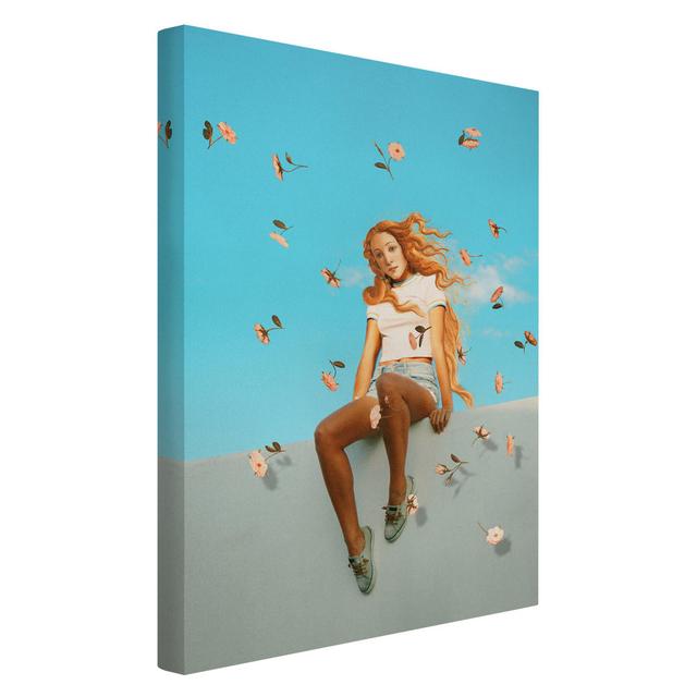 Retro Venus - Wrapped Canvas Graphic Art Ebern Designs Size: 90cm H x 60cm W, Format: 260g/m² canvas on Productcaster.