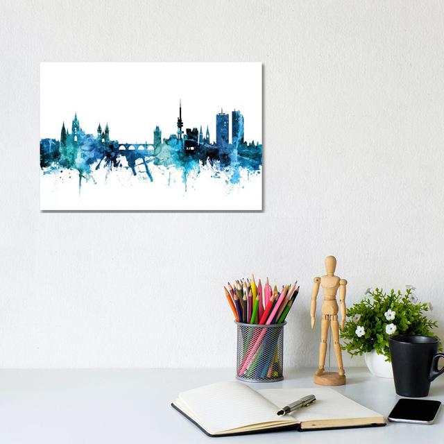 Prague (Praha), Czech Republic Skyline by Michael Tompsett - Wrapped Canvas Gallery-Wrapped Canvas Giclée Latitude Run Size: 20.32cm H x 30.48cm W x 1 on Productcaster.