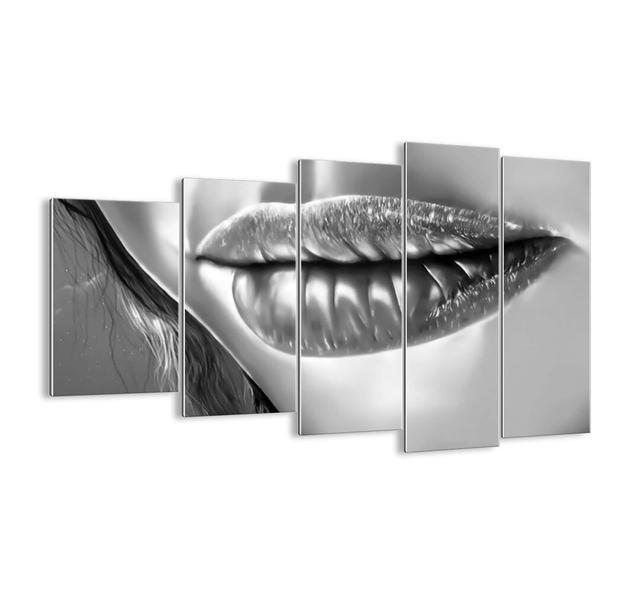 'I Know What You Are Thinking About?' - 5 Piece Unframed Graphic Art Print Set on Glass Ebern Designs Size: 100cm H x 150cm W x 1.8cm D on Productcaster.