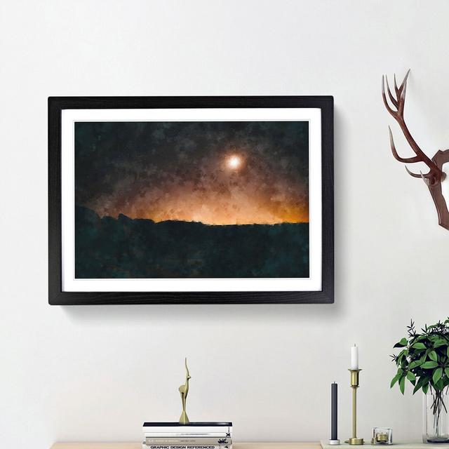 Glow from the Sky - Picture Frame Painting Print East Urban Home Size: 45cm H x 63cm W x 2cm D, Frame Option: Black Framed on Productcaster.