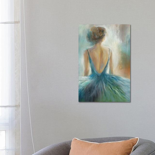 Lady In Blue by K. Nari - Wrapped Canvas Print iCanvas Size: 66.04cm H x 45.72cm W x 1.91cm D on Productcaster.