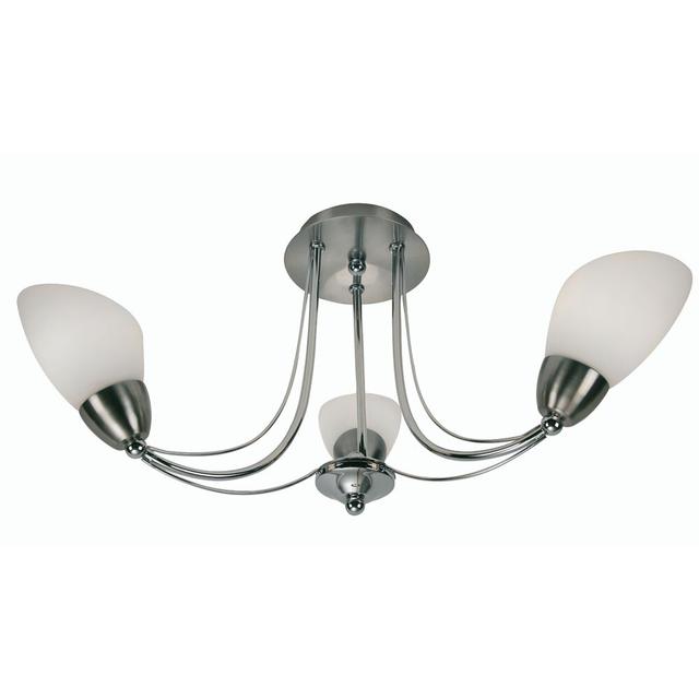 Magnolia 2-Light Semi Flush Mount Marlow Home Co. Fixture Finish: Polish Chrome on Productcaster.