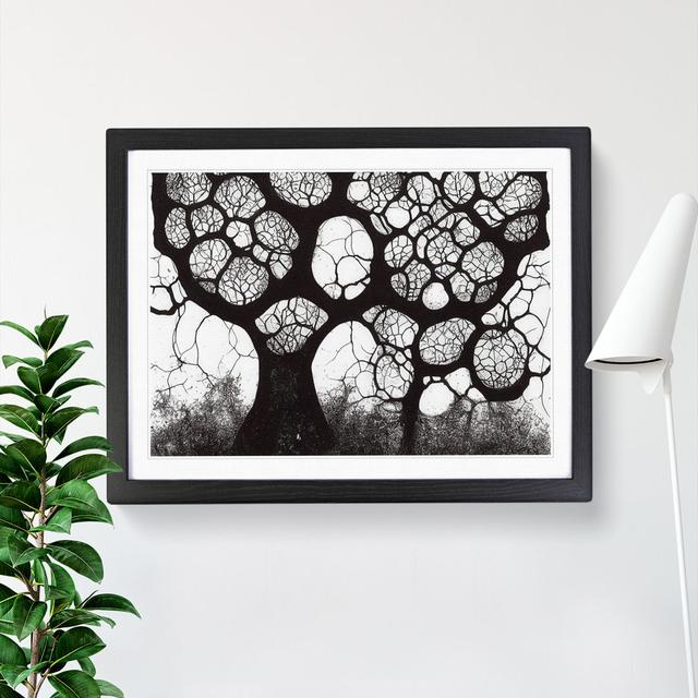 XH1022-6839X Peaceful Tree - Picture Frame Print Metro Lane Frame Colour: Black Framed, Size: 25cm H x 34cm W x 2cm D on Productcaster.