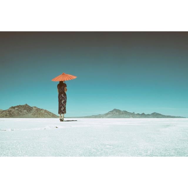 Asian Woman On Salt Flats by RichLegg - No Frame Print on Canvas Latitude Run Size: 51cm H x 76cm W on Productcaster.