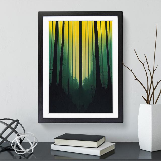 XV1022-4284X Sunlight Forest Abstract - Print Alpen Home Matte Colour: White, Size: 66cm H x 48cm W, Format: Black Framed Paper on Productcaster.