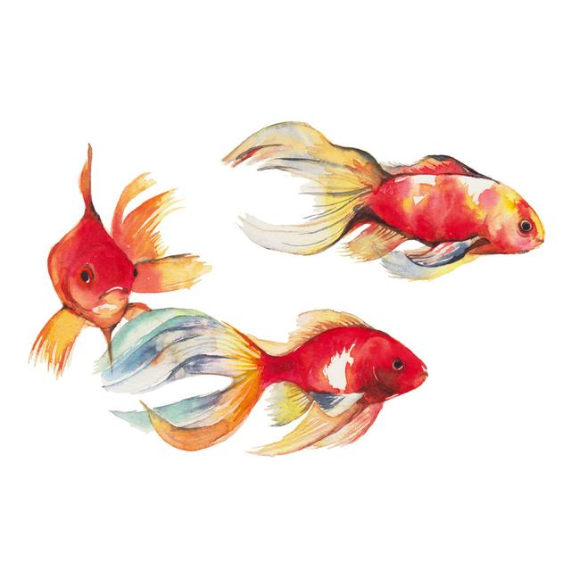 Group Of Goldfish In The Bowl by L0ngtime - Print 17 Stories Size: 76cm H x 76cm W on Productcaster.