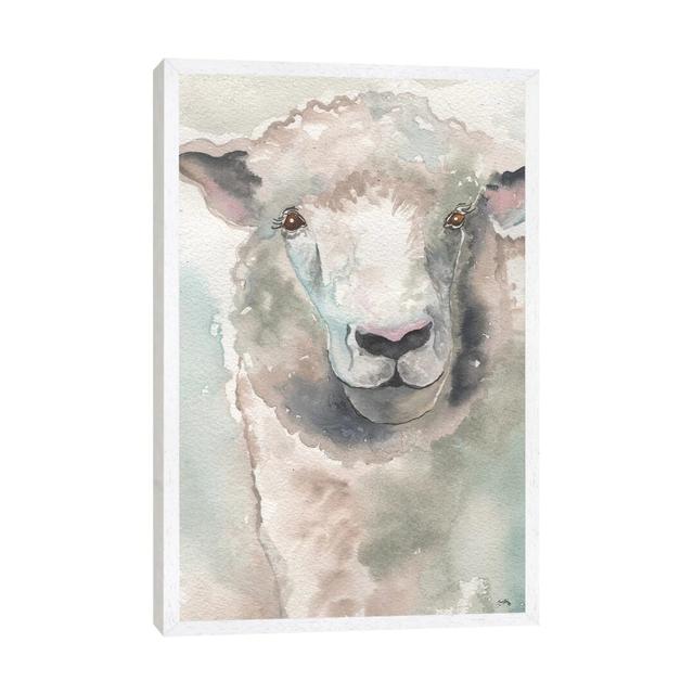 Muted Lamb by Elizabeth Medley - Painting Print on Canvas August Grove Format: White Framed, Size: 66.04cm H x 45.72cm W x 3.81cm D on Productcaster.