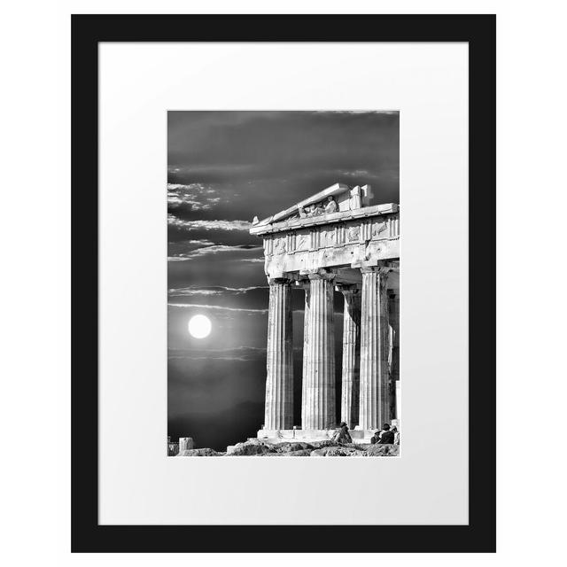 Gerahmtes Poster Tempel der Athene East Urban Home Größe: 38 cm H x 30 cm B on Productcaster.