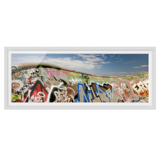 Paradise for Skaters - Picture Frame Graphic Art Ebern Designs Size: 40cm H x 100cm W x 2cm D, Frame Option: White Framed on Productcaster.