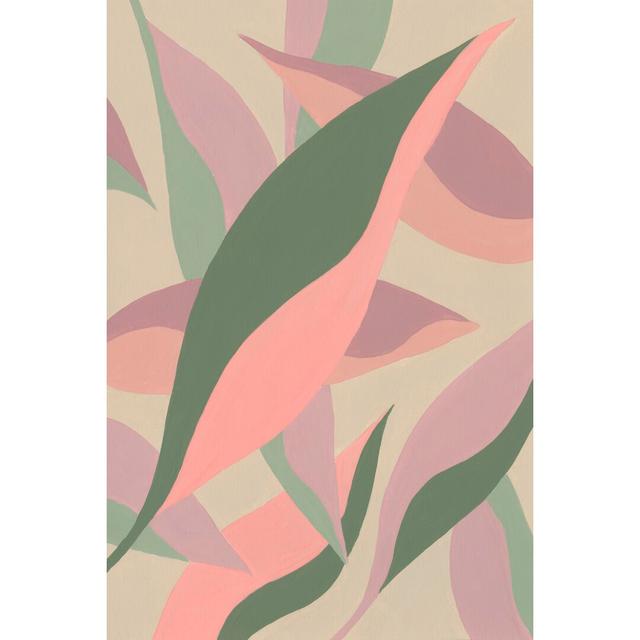 Elongated Leaves I - Wrapped Canvas Art Prints Ivy Bronx Size: 46cm H x 30cm W on Productcaster.