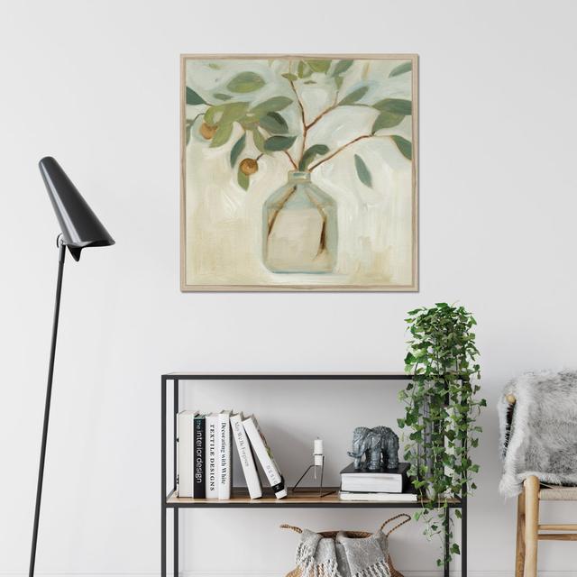 Arrangement I by Emma Scarvey - Painting Fernleaf Size: 95cm H x 95cm W, Format: Natural Wood Framed Paper Print on Productcaster.