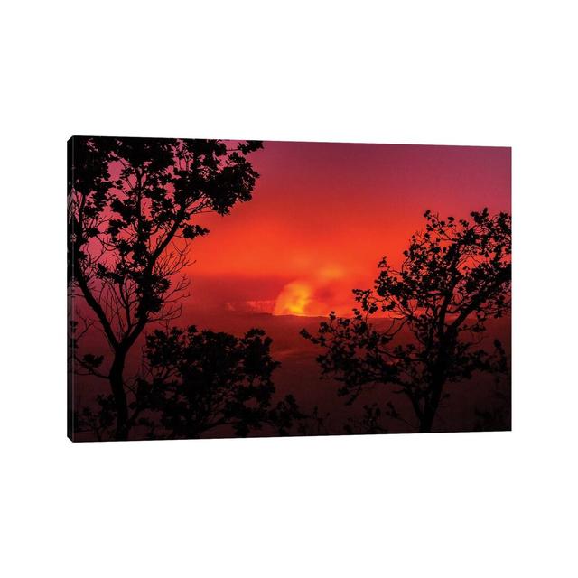 USA, Hawaii. Halema'uma'u Crater In Kilauea Caldera At Night. by - Wrapped Canvas ClassicLiving Size: 30.48cm H x 45.72cm W on Productcaster.