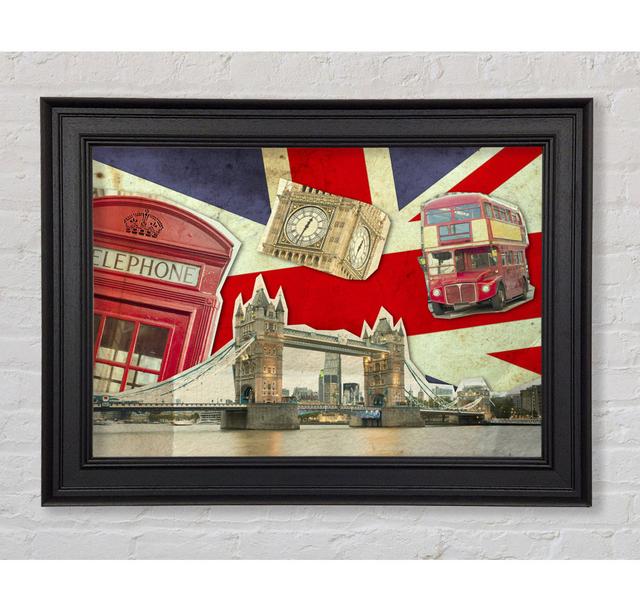 Union Jack London Icons - Single Picture Frame Art Prints Rosalind Wheeler Size: 84.1Cm H x 142.2cm W x 8cm D on Productcaster.