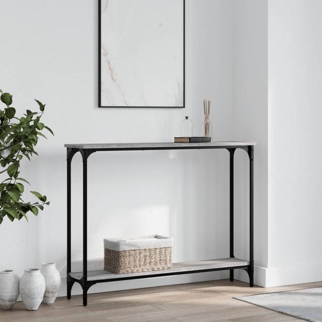 Vidaxl Console Table Grey Sonoma 75X22.5X75 Cm Engineered Wood LoftDesigns Farbe der Tischplatte: Grau/Sonoma, Größe: 75 cm H x 100 cm B x 22,5 cm T on Productcaster.