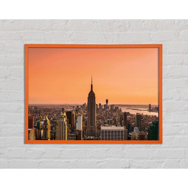 Empire State Building Perfect City Sunrise - Single Picture Frame Art Prints Brayden Studio Size: 29.7cm H x 42cm W x 2cm D on Productcaster.