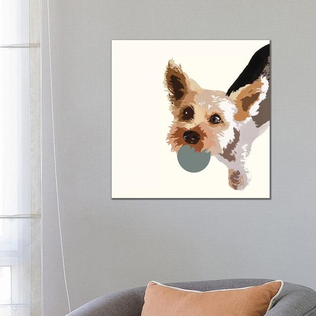 Rex On Cream by Julie Ahmad - Wrapped Canvas Print Rosalind Wheeler Size: 66.04cm H x 66.04cm W x 3.81cm D on Productcaster.