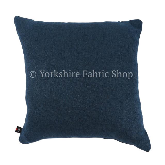 Irvine Cushion with filling Yorkshire Fabric Shop Size: Small, Colour: Blue on Productcaster.