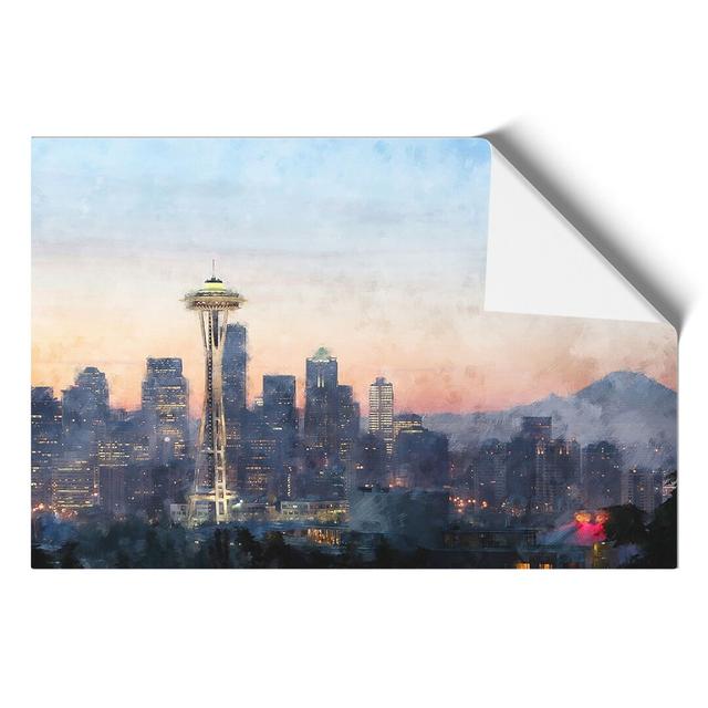 Seattle Skyline Vol.1 - Unframed Graphic Art East Urban Home Size: 42cm H x 59cm W x 0.1cm D on Productcaster.