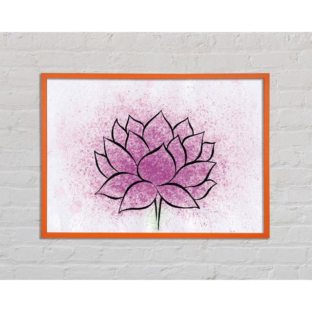 Kamilah Pink Lotus Flower 2 - Print Bloomsbury Market Size: 29.7cm H x 42cm W x 2cm D on Productcaster.