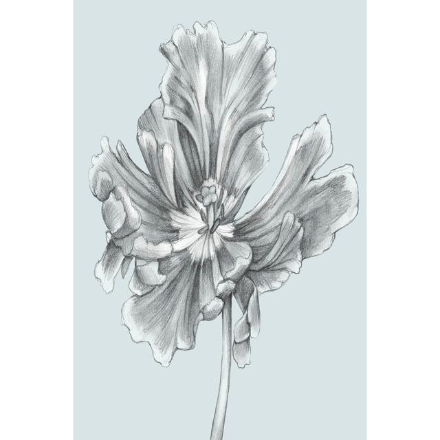 Silvery Blue Tulips III (U) - Wrapped Canvas Print Rosalind Wheeler Size: 46cm H x 30cm W x 3.8cm D on Productcaster.