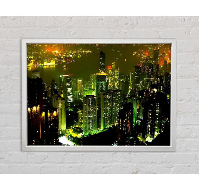 Hong Kong Bay Green - Single Picture Frame Art Prints on Canvas Bright Star Size: 100cm H x 141.4cm W x 3.3cm D on Productcaster.