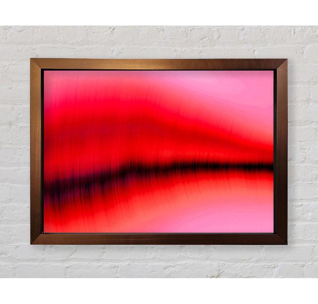 Pink Sound Wave Framed Print Ivy Bronx Size: 100cm H x 141.4cm W on Productcaster.