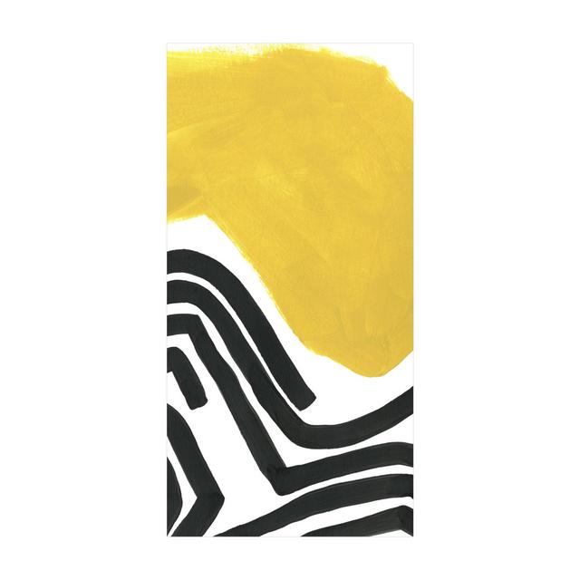 Adelchi Power Loomed Black/Yellow Rug Ivy Bronx Rug Size: Rectangle 70 x 140cm on Productcaster.