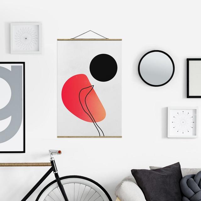 Abstract Shapes - Black Sun - Graphic Art Print Ivy Bronx Size: 120cm H x 80cm W x 0.3cm D on Productcaster.