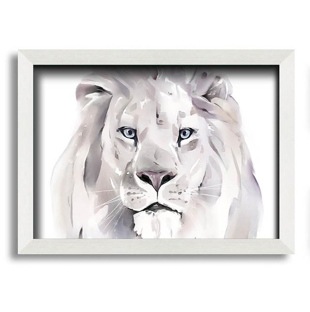 Streator the Grey Lion - Single Picture Frame Art Prints Latitude Vive Size: 42cm H x 59.7cm W x 10cm D on Productcaster.