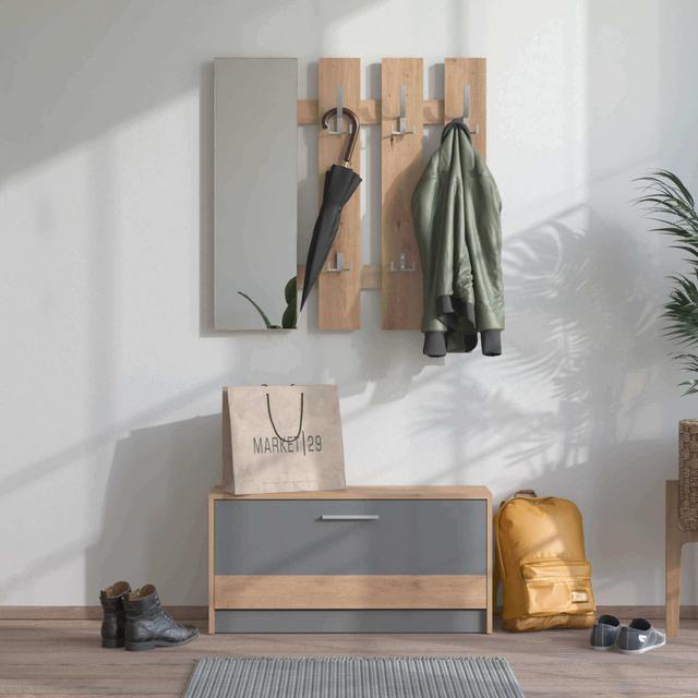 Nurlan Bilaminate Chipboard 6 - Hook Wall Mounted Coat Rack 17 Stories on Productcaster.