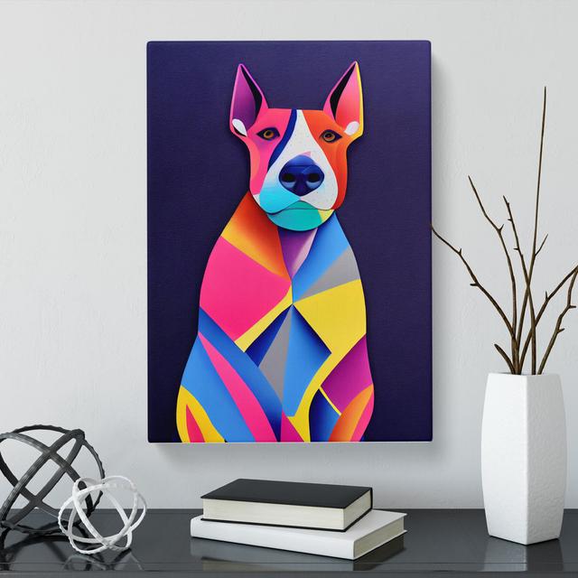 Dibiase English Bull Terrier Abstract Vol.1 - Wrapped Canvas Graphic Art Marlow Home Co. Size: 60cm H x 40cm W x 3cm D on Productcaster.