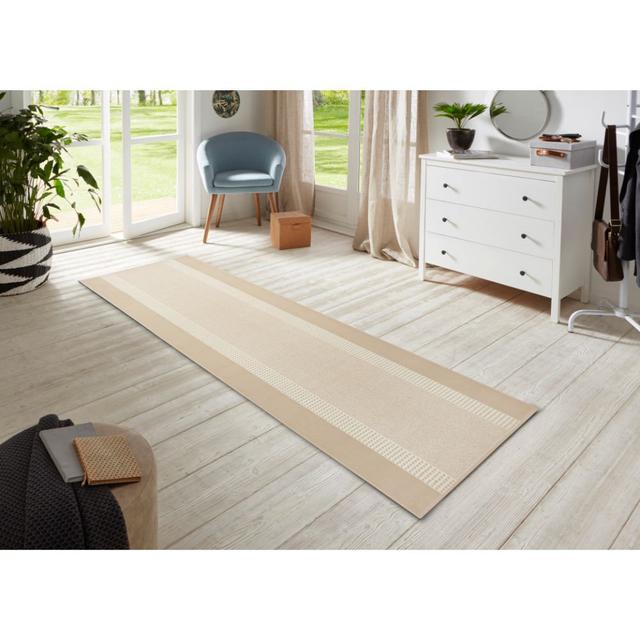 Band Teppich Kurzflor - Teppichläufer Läufer für Wohnzimmer, Schlafzimmer, Küche, Flur -Ivory Hanse Home Teppichgröße: Rechteckig 200 x 290 cm on Productcaster.