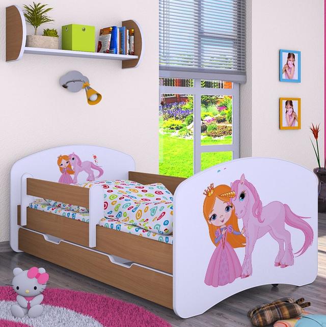 Kinderbett Moraal mit Schublade, 70 x 140 cm Roomie Kidz Farbe (Bettgestell): Hellbraun on Productcaster.