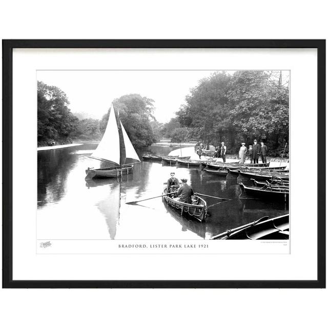 'Bradford, Lister Park Lake 1921' - Picture Frame Photograph Print on Paper The Francis Frith Collection Size: 28cm H x 36cm W x 2.3cm D on Productcaster.