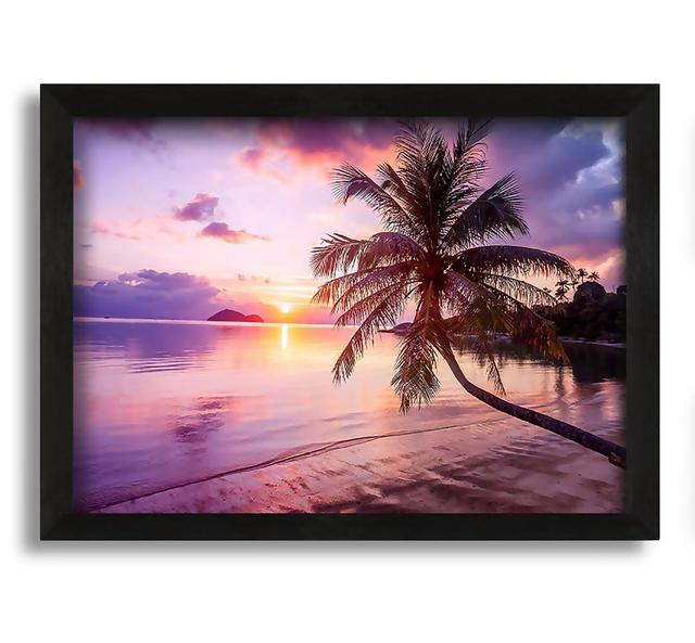 Purple Tranquil Ocean Framed Print House of Hampton on Productcaster.