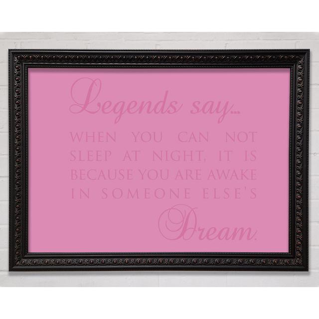 Legends Say Dream Pink - Print Bright Star Size: 59.7cm H x 84.1cm W on Productcaster.