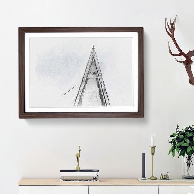 Architecture Sketch Vol.3 in Abstract - Picture Frame Drawing Print on MDF East Urban Home Frame Option: Walnut Framed, Size: 62cm H x 87cm W x 2cm D on Productcaster.