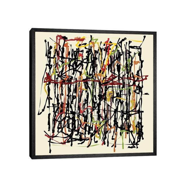 Pollock Wink by Angel Estevez - Print on Canvas Ebern Designs Size: 66.04cm H x 66.04cm W x 3.81cm D, Format: Black Framed on Productcaster.