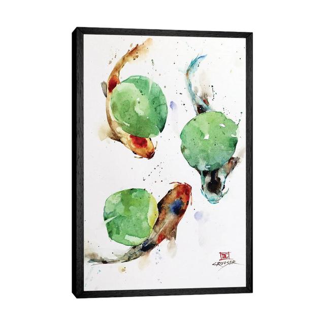 Koi And Lily Pads by Dean Crouser - Print on Canvas Bloomsbury Market Format: Wrapped Canvas, Size: 66.04cm H x 45.72cm W x 3.81cm D on Productcaster.