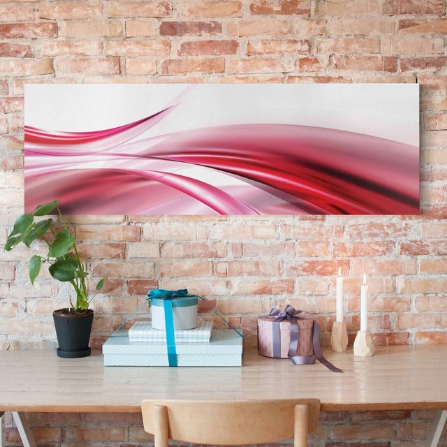 Pink Dust - Wrapped Canvas Art Prints Ivy Bronx Size: 30cm H x 90cm W on Productcaster.