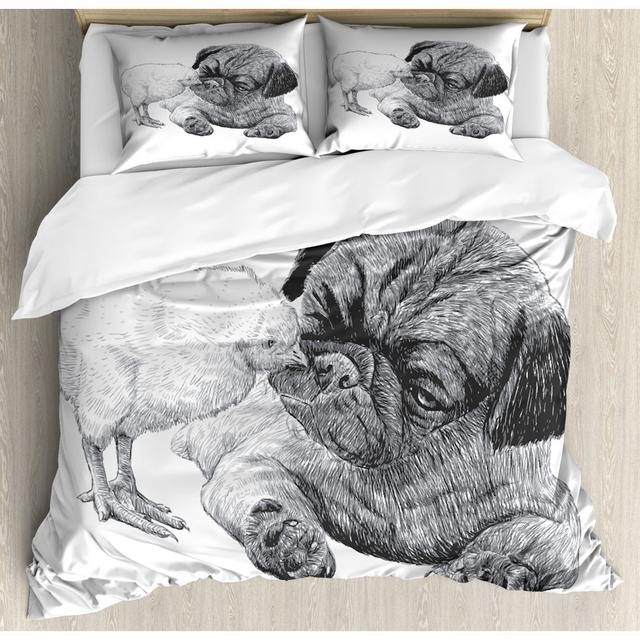 Brendalyn Wildlife [EU ONLY] Duvet Cover Set with Pillowcases 17 Stories Size: Kingsize - 2 Standard Pillowcases on Productcaster.