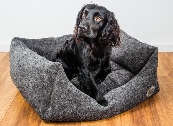 Snug And Cosy FAUX WOOL Pet Bed Snug and Cosy Size: 28cm H x 70cm W x 56cm D, Colour: Grey on Productcaster.