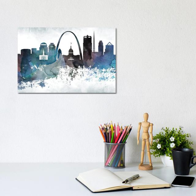 Saint Louis Bluish Skylines - Wrapped Canvas Painting Latitude Run Size: 20.32cm H x 30.48cm W x 1.91cm D on Productcaster.