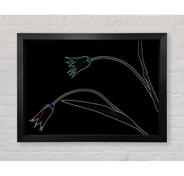 Abstract Neon Floral 27 - Single Picture Frame Print on Canvas Ophelia & Co. Format: Black Framed Paper, Size: 29.7cm H x 42cm W x 8cm D on Productcaster.