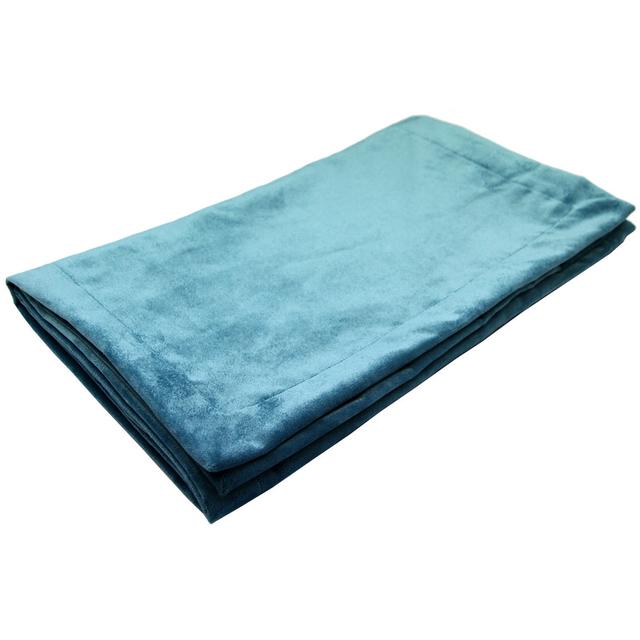 Maud 100% Polyester Bed Runner Fairmont Park Colour: Light Blue, Size: 50cm H x 225cm W on Productcaster.