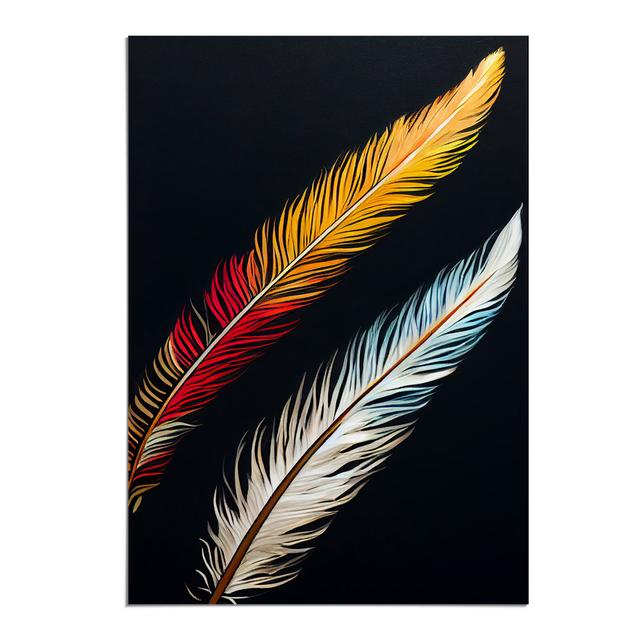 XV1022-3394X Pair Of Feathers - Print World Menagerie Size: 59.4cm H x 42cm W, Format: Paper on Productcaster.