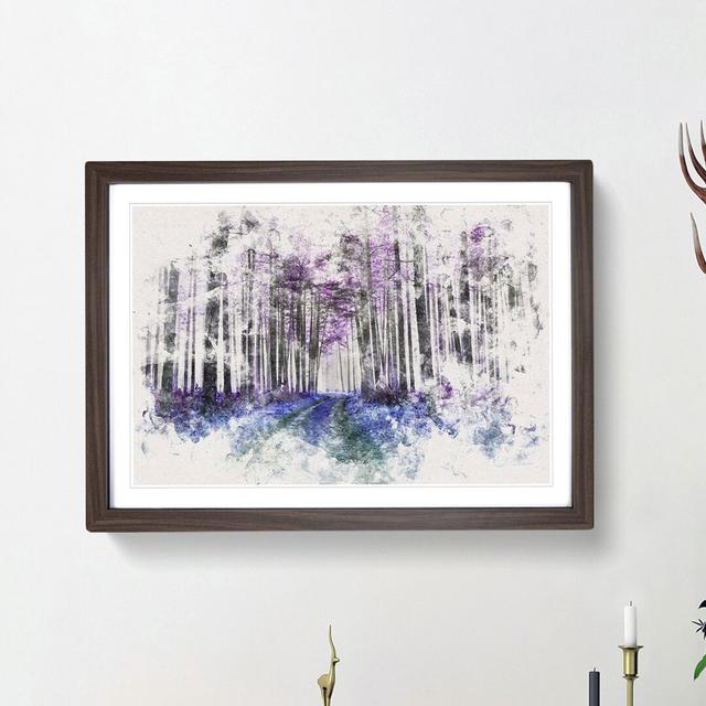 Path Through a Purple Forest - Picture Frame Painting Print East Urban Home Frame Option: Walnut Framed, Size: 45cm H x 63cm W x 2cm D on Productcaster.