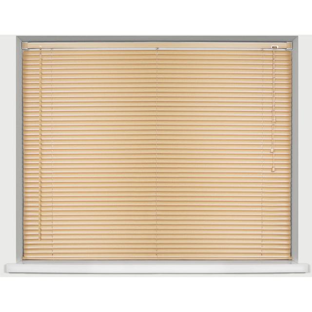 PVC Wood Effect Venetian Blind Symple Stuff Finish: Natural, Size: 150 cm L x 195 cm W on Productcaster.