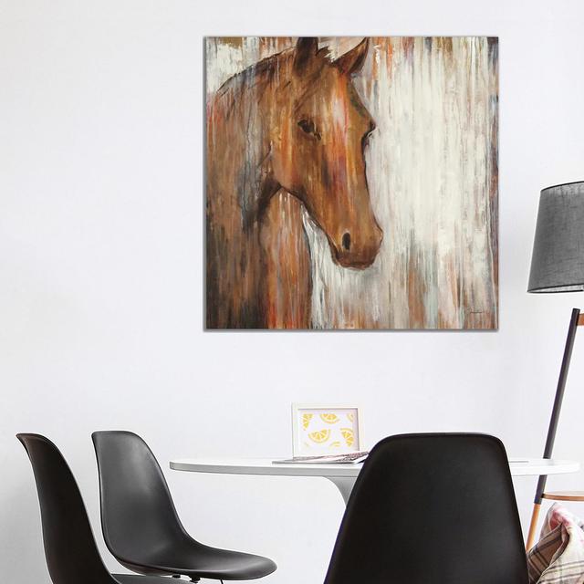 Painted Pony by - Wrapped Canvas Painting Natur Pur Size: 93.98cm H x 93.98cm W x 3.81cm D on Productcaster.