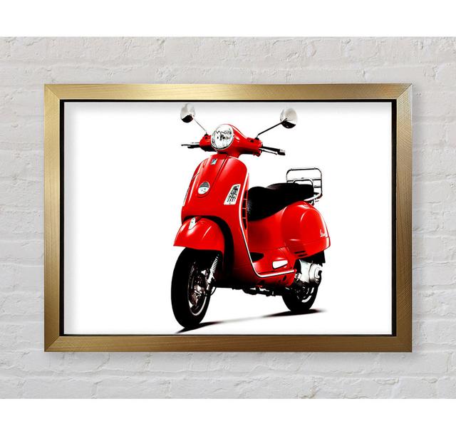 Vespa Mopede - Single Picture Frame Art Prints Bright Star Size: 42cm H x 59.7cm W on Productcaster.